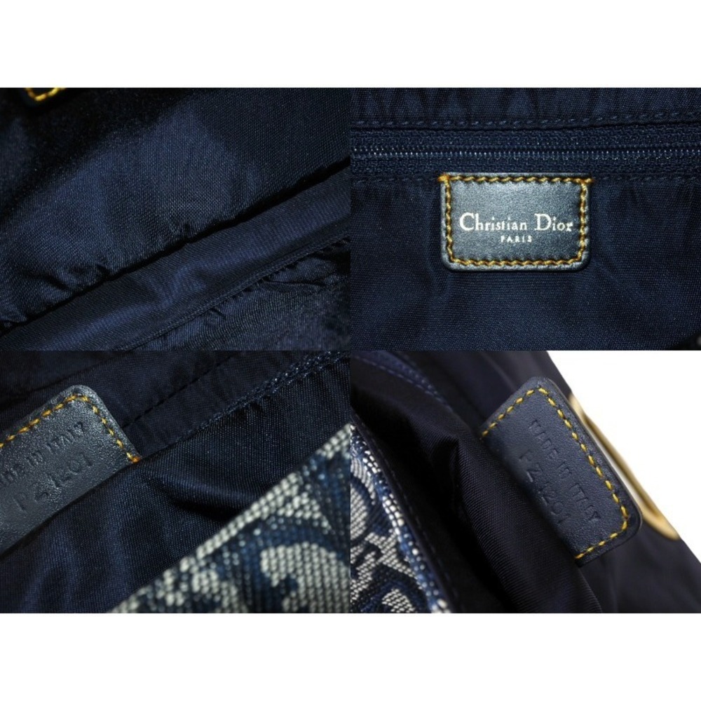 Christian Dior Marispearl Shoulder Bag Navy Blue Logo Canvas - Picture 8 of 8